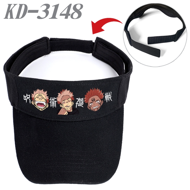 Jujutsu Kaisen  Anime Printed Canvas Empty Top Hat Baseball Hat Sun Hat    KD-3148A