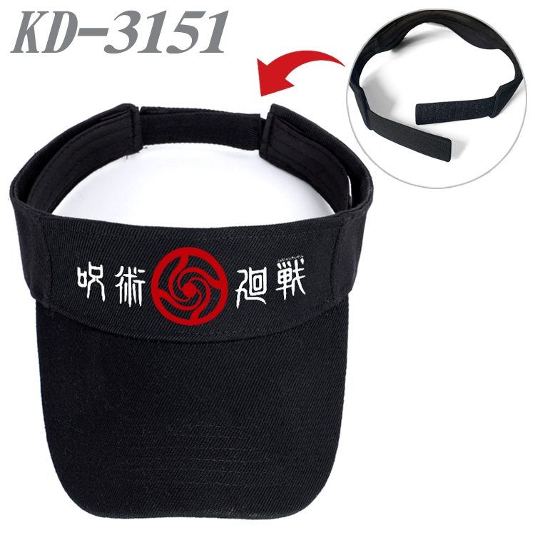 Jujutsu Kaisen  Anime Printed Canvas Empty Top Hat Baseball Hat Sun Hat   KD-3151A