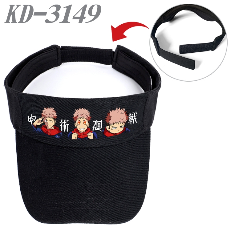 Jujutsu Kaisen  Anime Printed Canvas Empty Top Hat Baseball Hat Sun Hat   KD-3149A