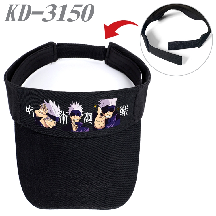 Jujutsu Kaisen  Anime Printed Canvas Empty Top Hat Baseball Hat Sun Hat   KD-3150A 