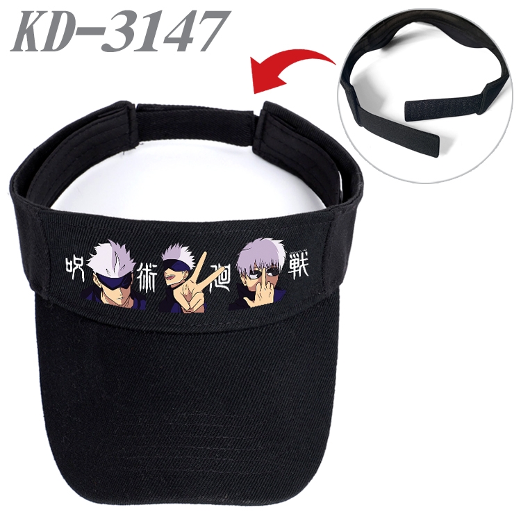 Jujutsu Kaisen  Anime Printed Canvas Empty Top Hat Baseball Hat Sun Hat   KD-3147A