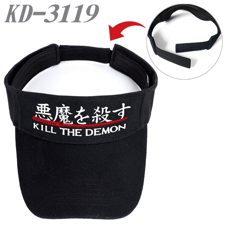 Demon Slayer Kimets Anime Printed Canvas Empty Top Hat Baseball Hat Sun Hat  KD-3119A