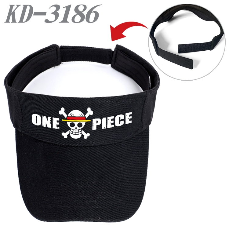 One Piece Anime Printed Canvas Empty Top Hat Baseball Hat Sun Hat KD-3186A