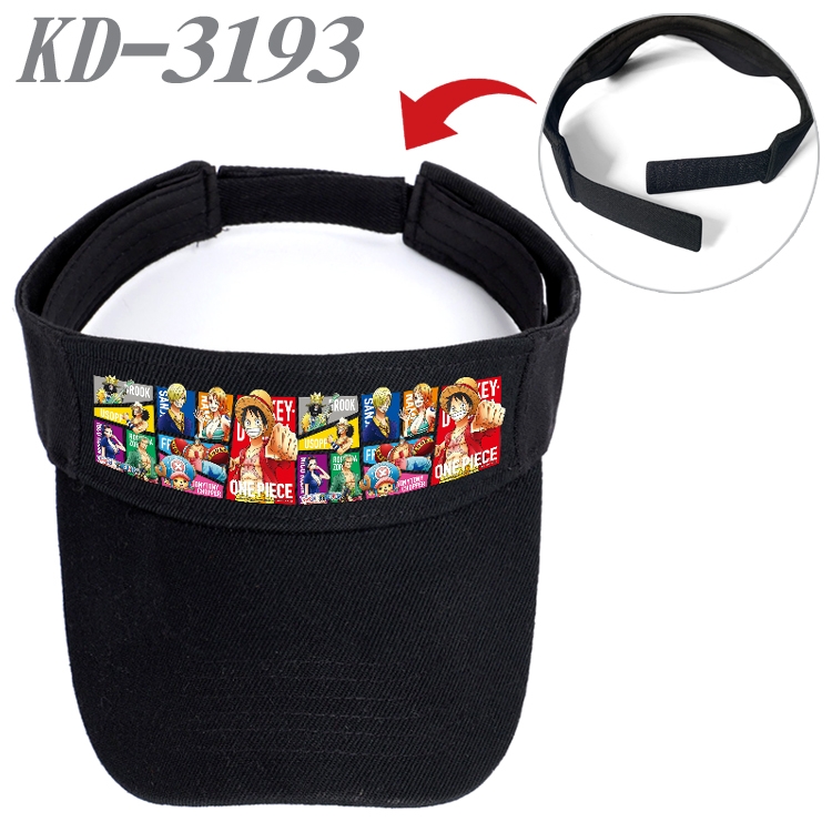 One Piece Anime Printed Canvas Empty Top Hat Baseball Hat Sun Hat  KD-3193A