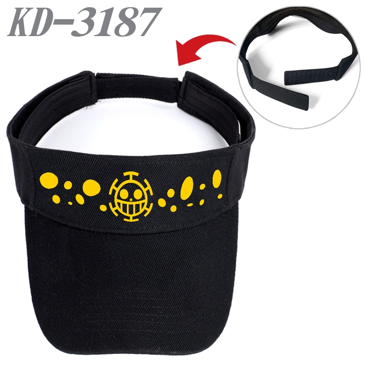 One Piece Anime Printed Canvas Empty Top Hat Baseball Hat Sun Hat KD-3187A