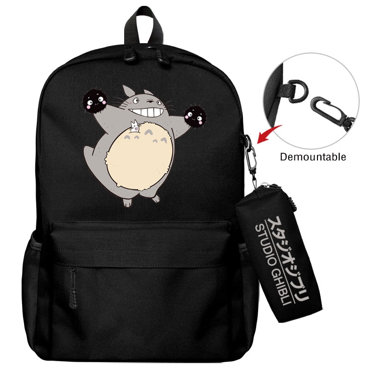 TOTORO Anime student school bag backpack Pencil Bag combination