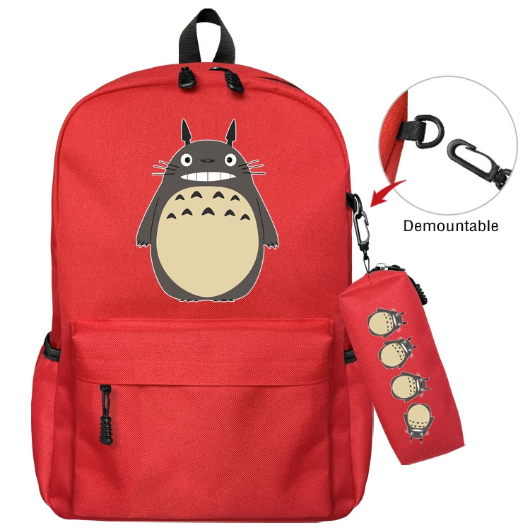 TOTORO Anime student school bag backpack Pencil Bag combination