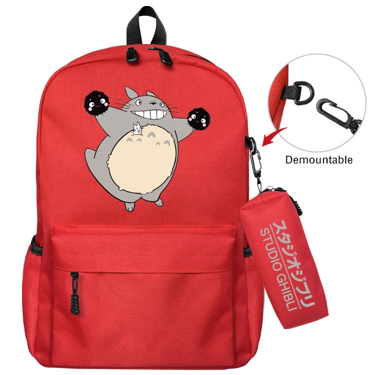 TOTORO Anime student school bag backpack Pencil Bag combination