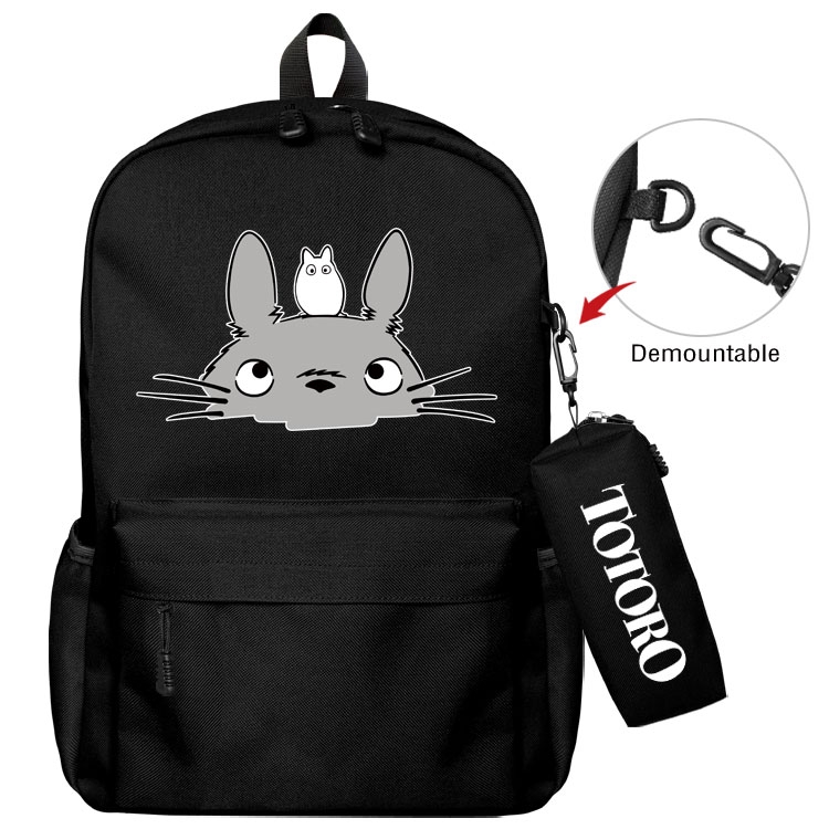 TOTORO Anime student school bag backpack Pencil Bag combination