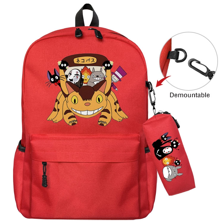 TOTORO Anime student school bag backpack Pencil Bag combination