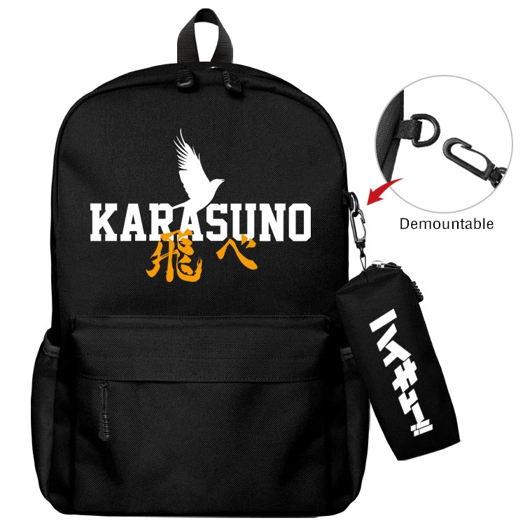 Haikyuu!! Anime student school bag backpack Pencil Bag combination