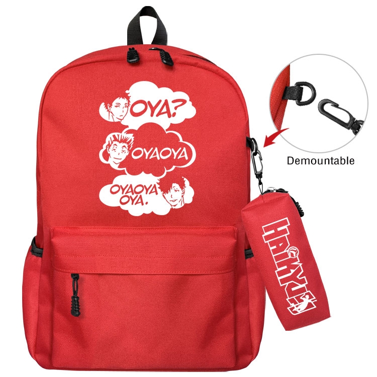 Haikyuu!! Anime student school bag backpack Pencil Bag combination
