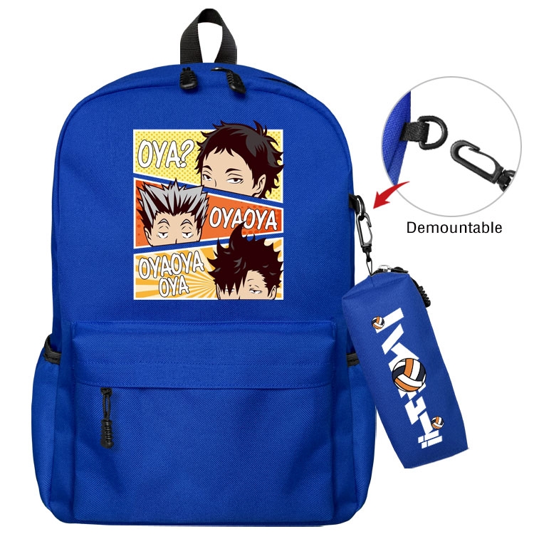 Haikyuu!! Anime student school bag backpack Pencil Bag combination