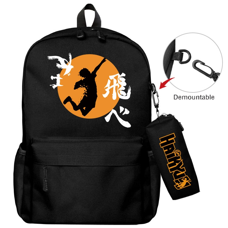 Haikyuu!! Anime student school bag backpack Pencil Bag combination