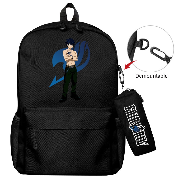 Fairy tail Anime student school bag backpack Pencil Bag combination