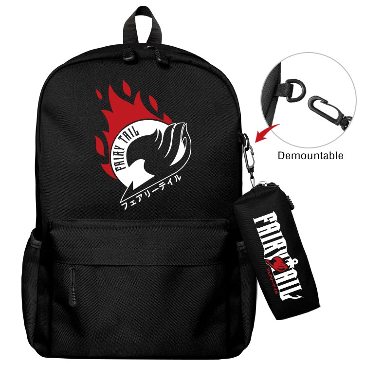 Fairy tail Anime student school bag backpack Pencil Bag combination