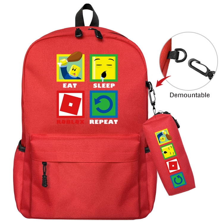 Roblox  Anime student school bag backpack Pencil Bag combination