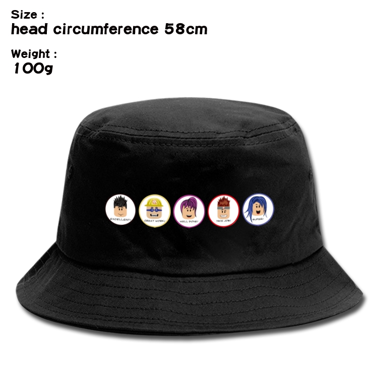 Roblox Anime canvas fisherman hat sun hat 58cm 100g