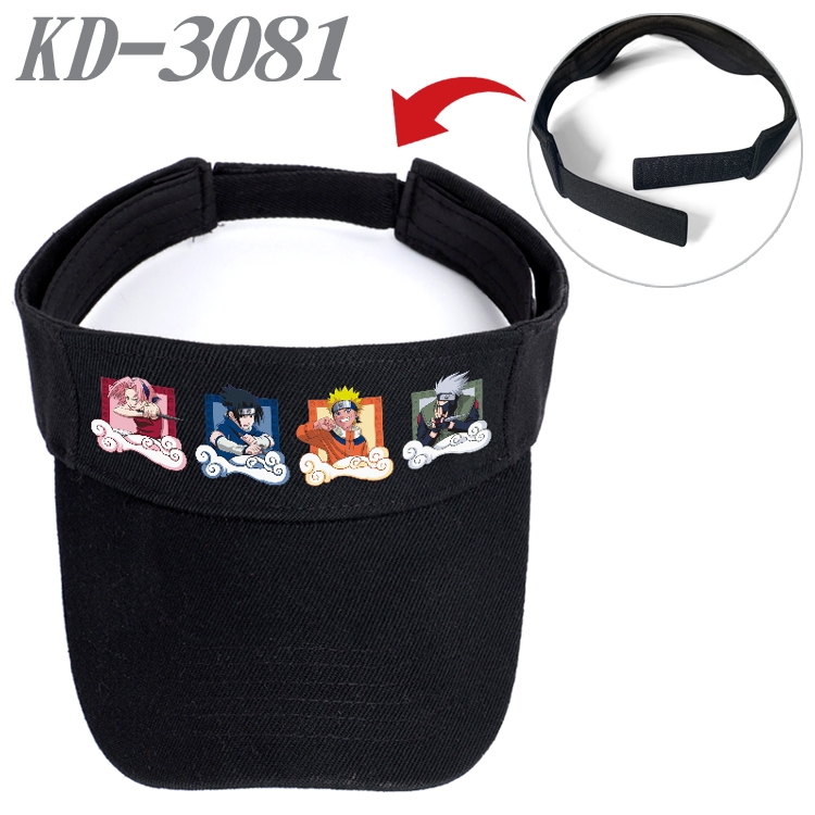 Naruto Anime Printed Canvas Empty Top Hat Baseball Hat Sun Hat KD-3081A 