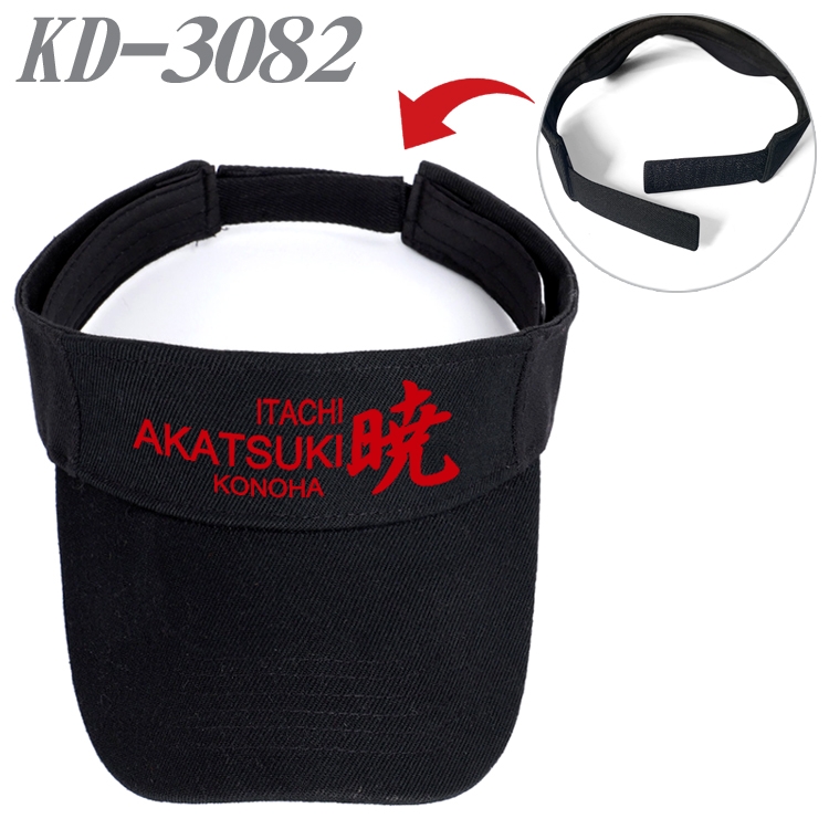 Naruto Anime Printed Canvas Empty Top Hat Baseball Hat Sun Hat  KD-3082A