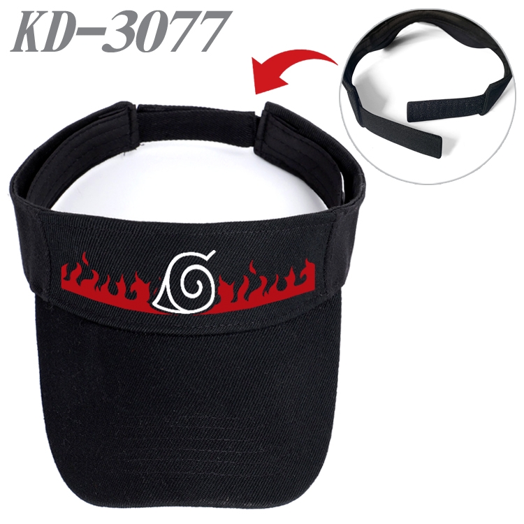 Naruto Anime Printed Canvas Empty Top Hat Baseball Hat Sun Hat  KD-3077A 