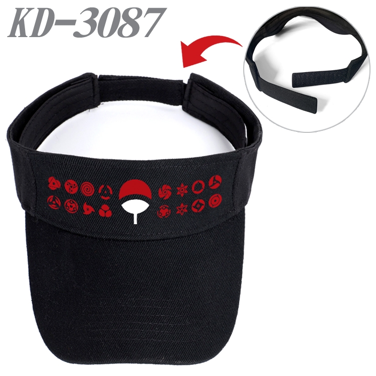 Naruto Anime Printed Canvas Empty Top Hat Baseball Hat Sun Hat KD-3087A