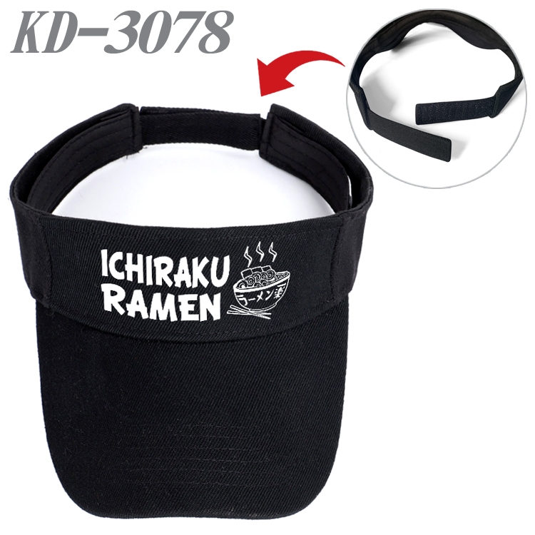 Naruto Anime Printed Canvas Empty Top Hat Baseball Hat Sun Hat KD-3078A 