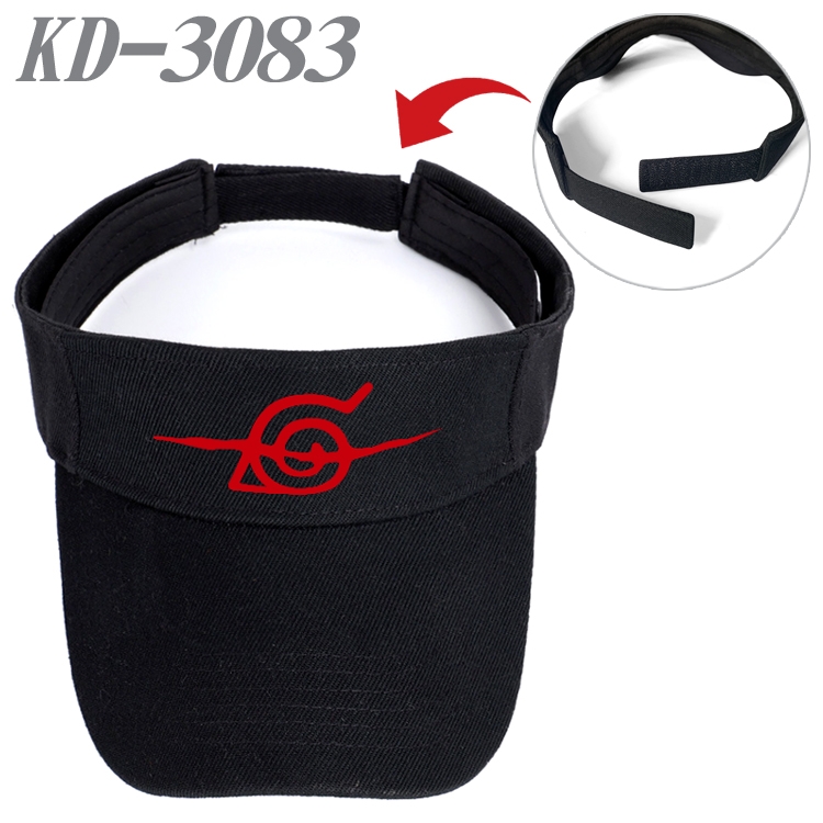 Naruto Anime Printed Canvas Empty Top Hat Baseball Hat Sun Hat KD-3083A 