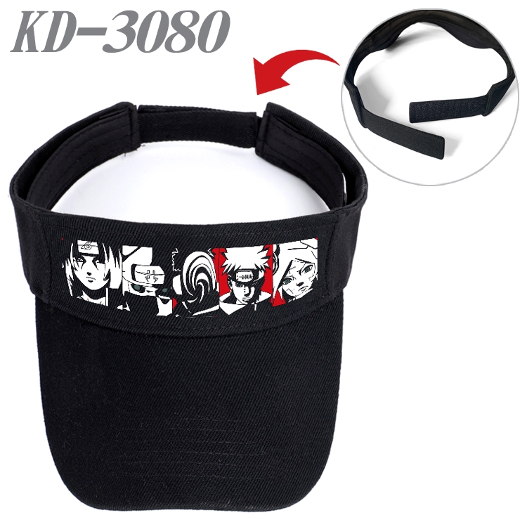 Naruto Anime Printed Canvas Empty Top Hat Baseball Hat Sun Hat KD-3080A