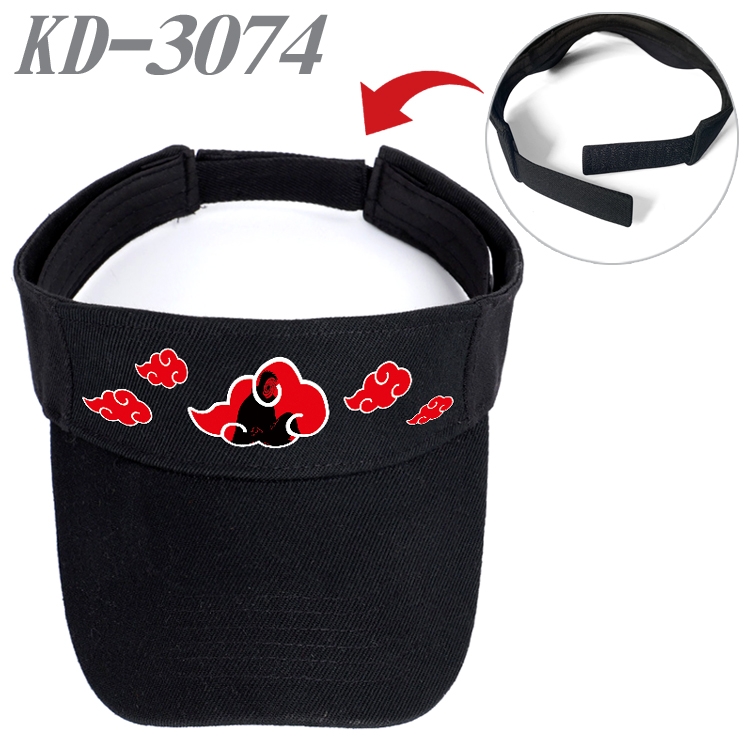 Naruto Anime Printed Canvas Empty Top Hat Baseball Hat Sun Hat KD-3074A