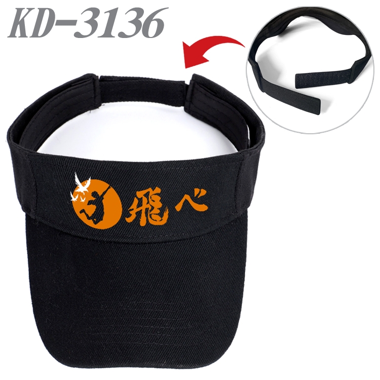 Haikyuu!! Anime Printed Canvas Empty Top Hat Baseball Hat Sun Hat  KD-3136A