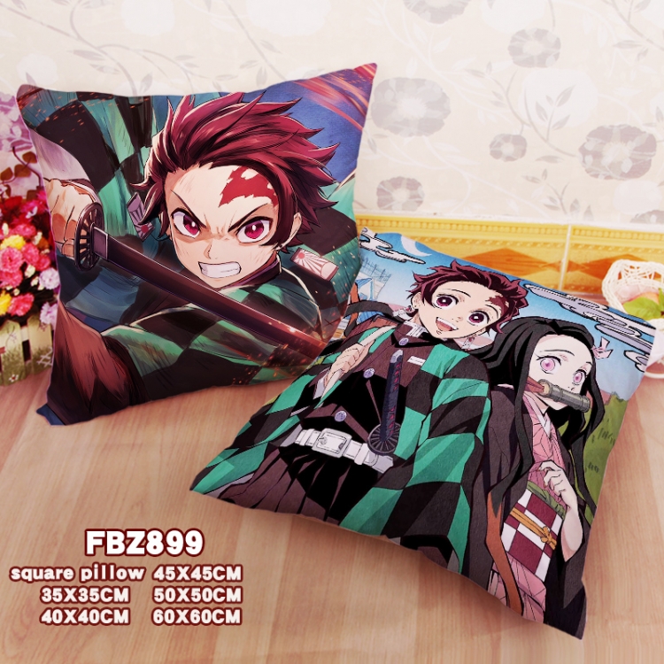 Demon Slayer Kimets Anime square full-color pillow cushion 45X45CM NO FILLING FBZ899