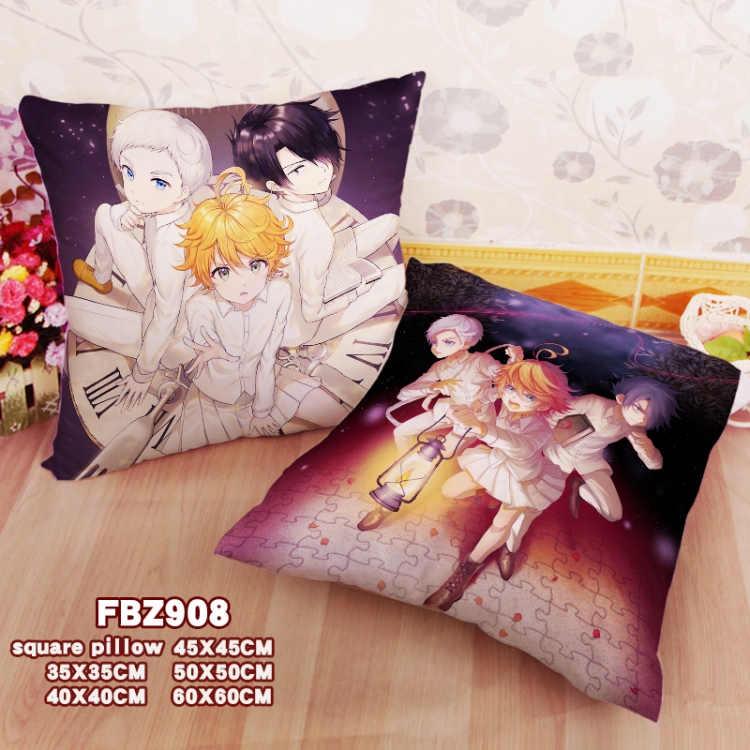 The Promised Neverland Anime square full-color pillow cushion 45X45CM NO FILLING FBZ908