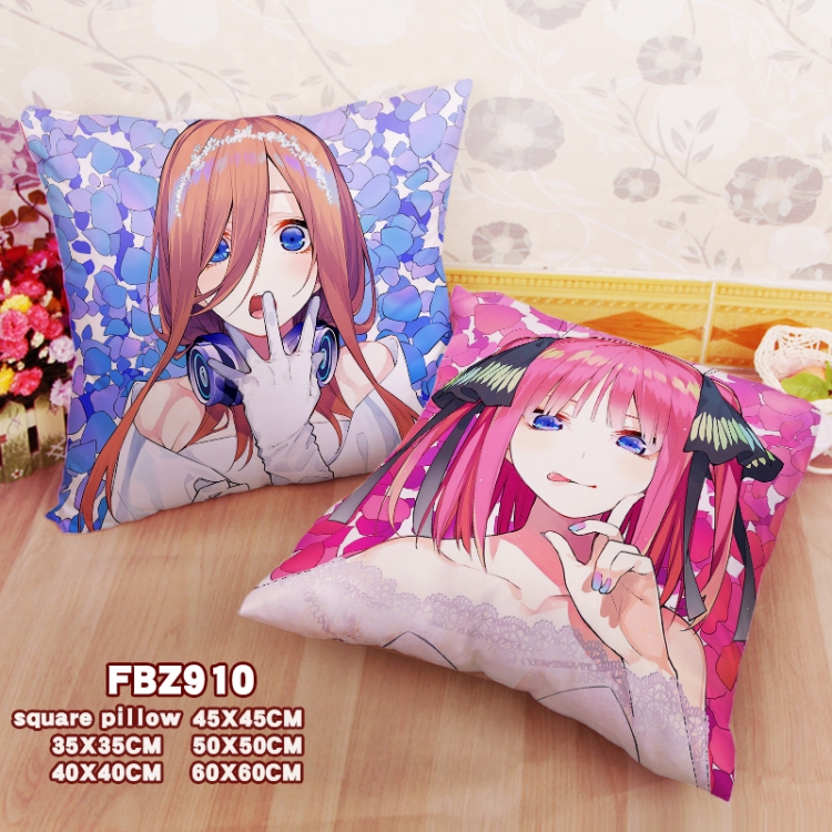 The Quintessential Qunintupiets Anime square full-color pillow cushion 45X45CM NO FILLING FBZ910