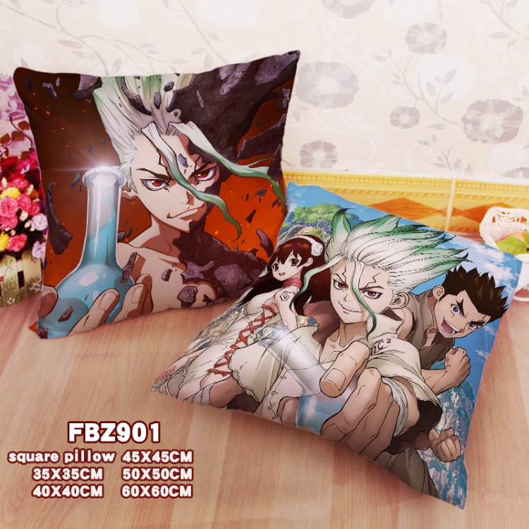 Dr.STONE Anime square full-color pillow cushion 45X45CM NO FILLING FBZ901