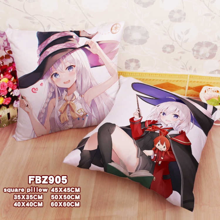 Witch's Journey Anime square full-color pillow cushion 45X45CM NO FILLING FBZ905