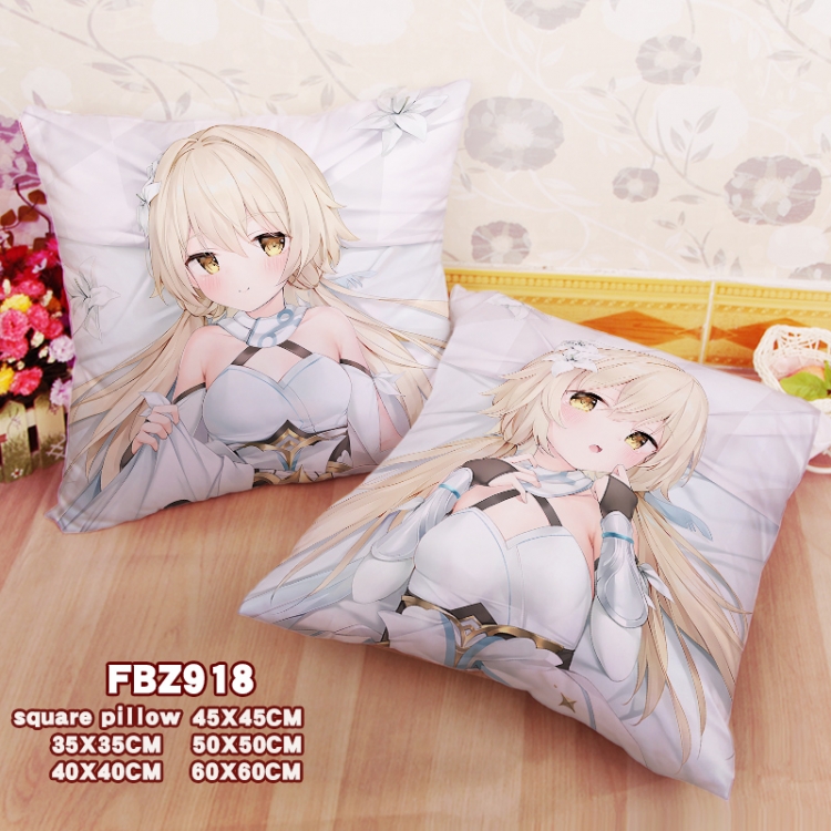 Genshin Impact Game square full-color pillow cushion 45X45CM NO FILLING FBZ918