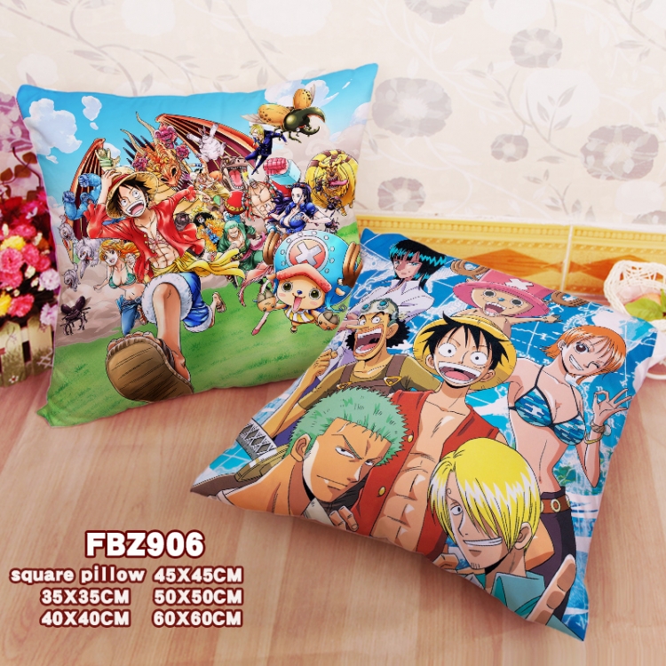 One Piece Anime square full-color pillow cushion 45X45CM NO FILLING FBZ906