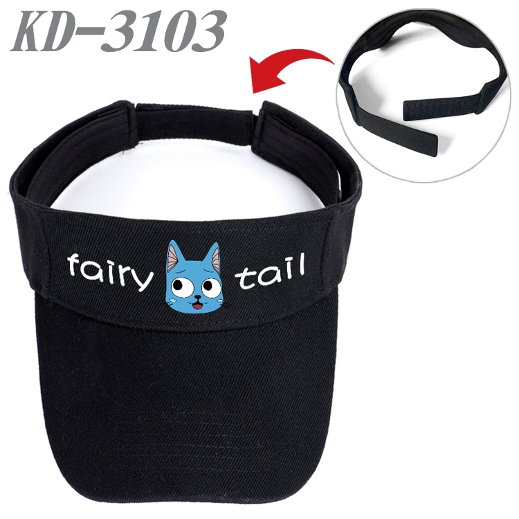 Fairy tail Anime Printed Canvas Empty Top Hat Baseball Hat Sun Hat  KD-3103A