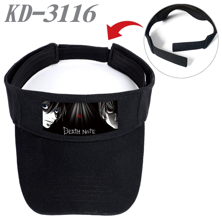 Death note Anime Printed Canvas Empty Top Hat Baseball Hat Sun Hat  KD-3116A