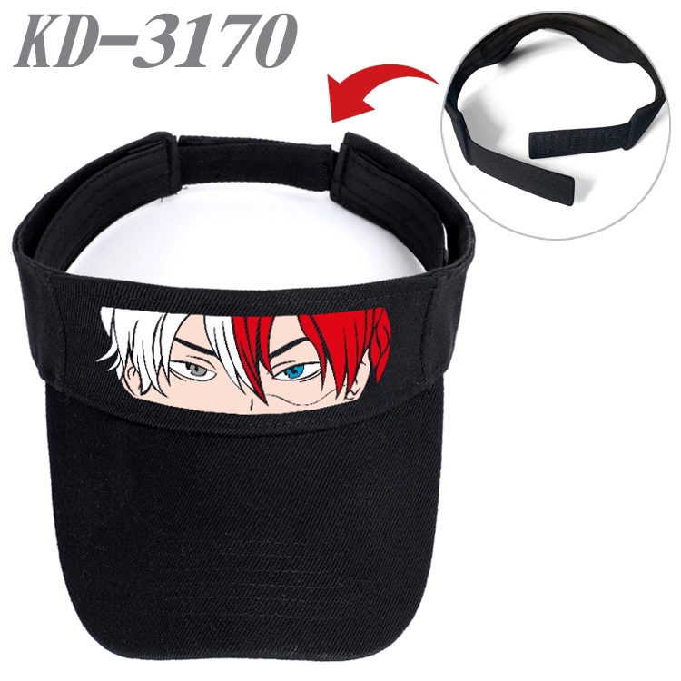 My Hero Academia Anime Printed Canvas Empty Top Hat Baseball Hat Sun Hat KD-3170A