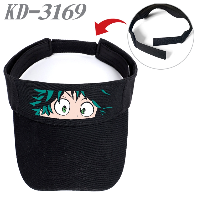 My Hero Academia Anime Printed Canvas Empty Top Hat Baseball Hat Sun Hat  KD-3169A