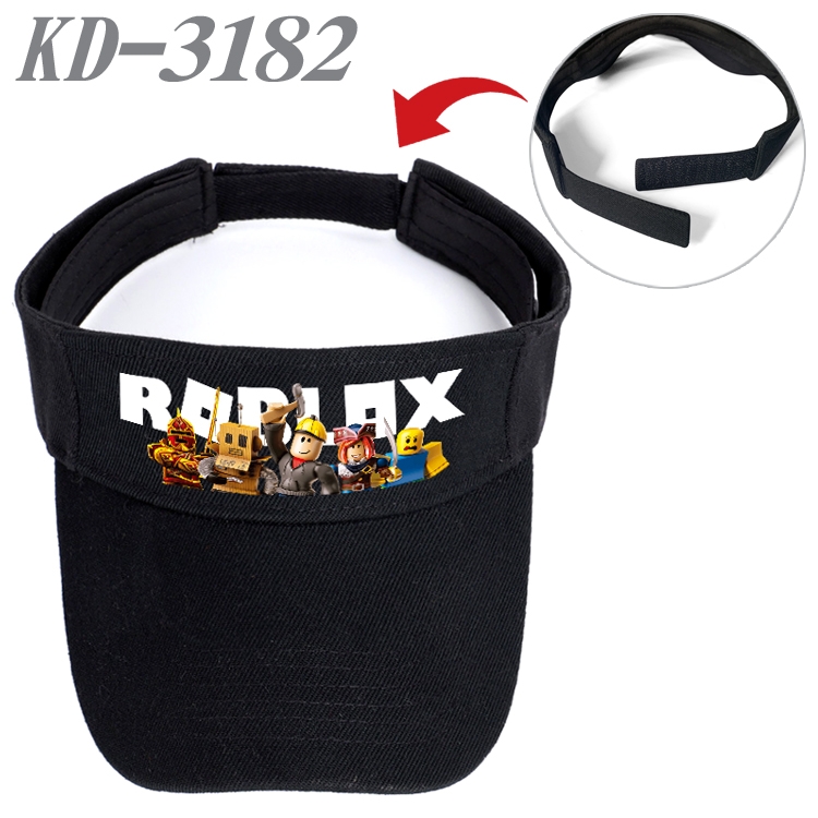 Roblox Anime Printed Canvas Empty Top Hat Baseball Hat Sun Hat KD-3182A