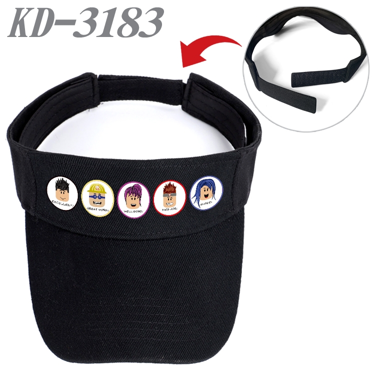 Roblox Anime Printed Canvas Empty Top Hat Baseball Hat Sun Hat  KD-3183A