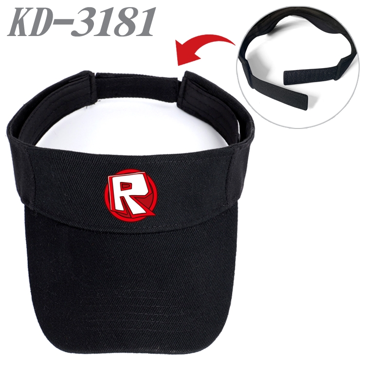 Roblox Anime Printed Canvas Empty Top Hat Baseball Hat Sun Hat KD-3181A