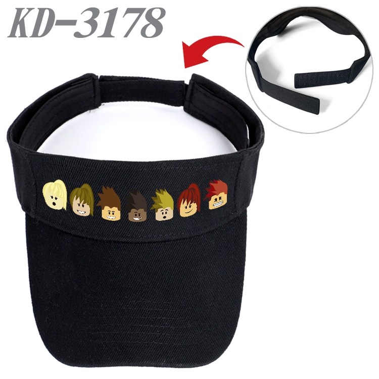 Roblox Anime Printed Canvas Empty Top Hat Baseball Hat Sun Hat  KD-3178A