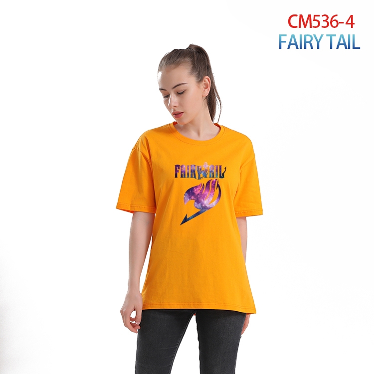 Fairy tail Women's Printed short-sleeved cotton T-shirt from S to 3XL   CM-536-4