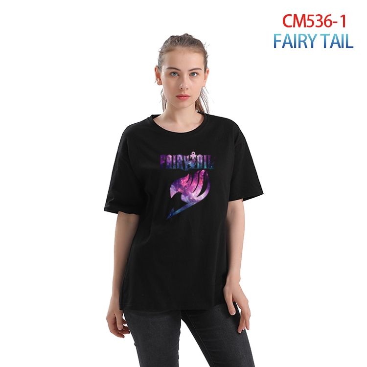 Fairy tail Women's Printed short-sleeved cotton T-shirt from S to 3XL  CM-536-1