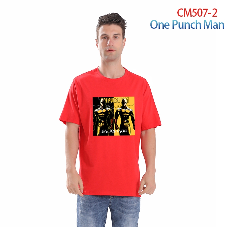 One Punch ManPrinted short-sleeved cotton T-shirt from S to 3XL CM-507-2
