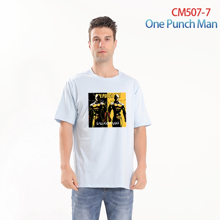 One Punch ManPrinted short-sleeved cotton T-shirt from S to 3XL CM-507-7